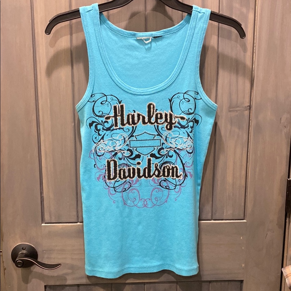 Harley-Davidson Blue Tank Top
